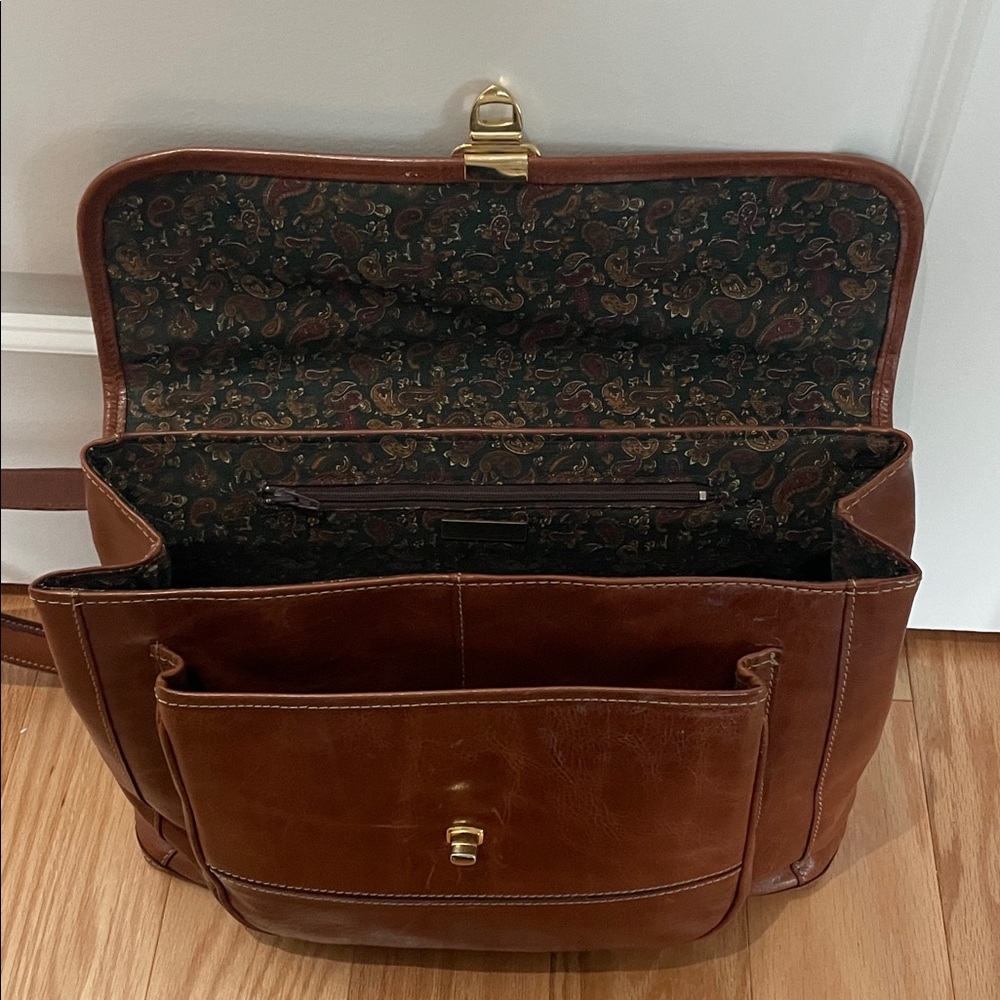 Vintage Brown Leather satchel briefcase Bag - Picture 6 of 6